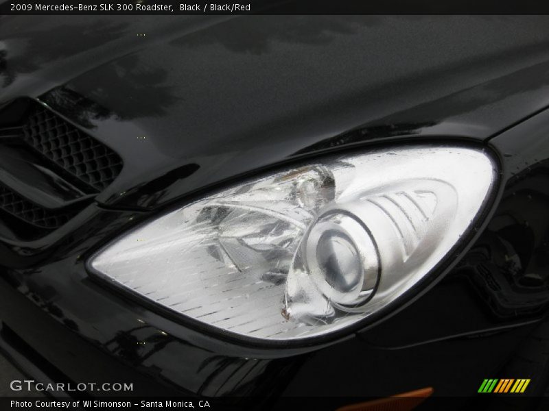 Black / Black/Red 2009 Mercedes-Benz SLK 300 Roadster