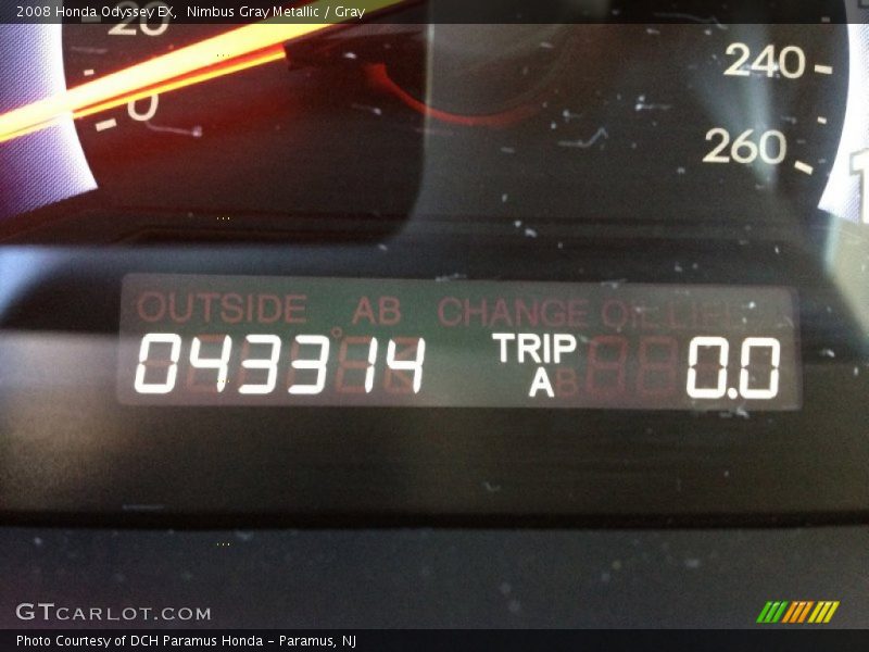 Nimbus Gray Metallic / Gray 2008 Honda Odyssey EX
