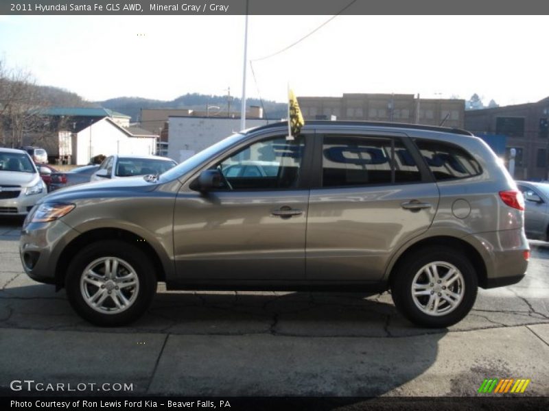 Mineral Gray / Gray 2011 Hyundai Santa Fe GLS AWD