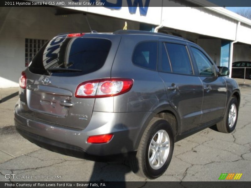 Mineral Gray / Gray 2011 Hyundai Santa Fe GLS AWD