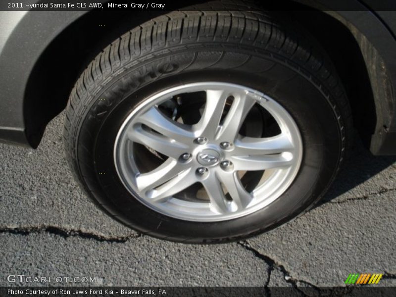 Mineral Gray / Gray 2011 Hyundai Santa Fe GLS AWD