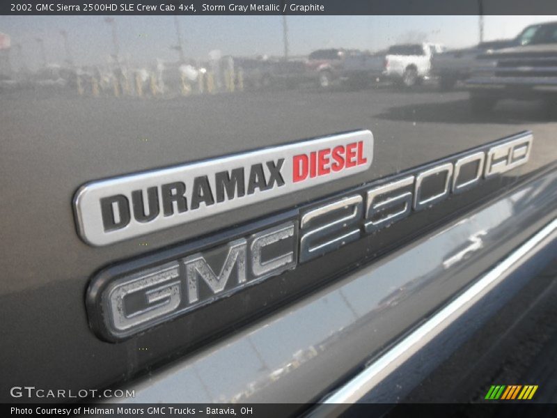 Storm Gray Metallic / Graphite 2002 GMC Sierra 2500HD SLE Crew Cab 4x4