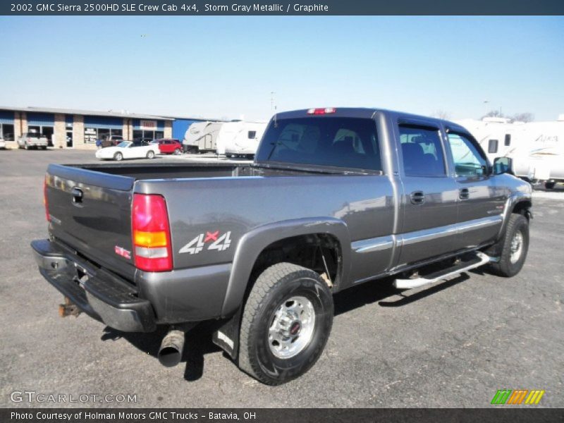 Storm Gray Metallic / Graphite 2002 GMC Sierra 2500HD SLE Crew Cab 4x4