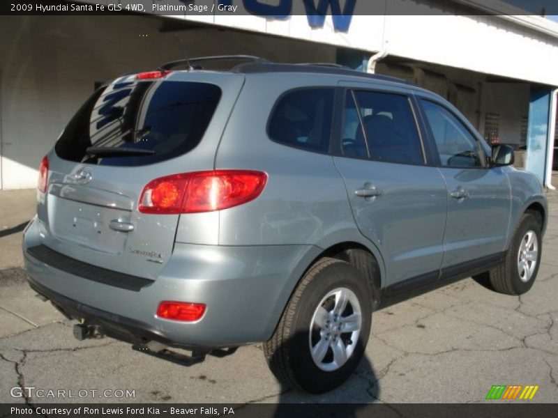 Platinum Sage / Gray 2009 Hyundai Santa Fe GLS 4WD