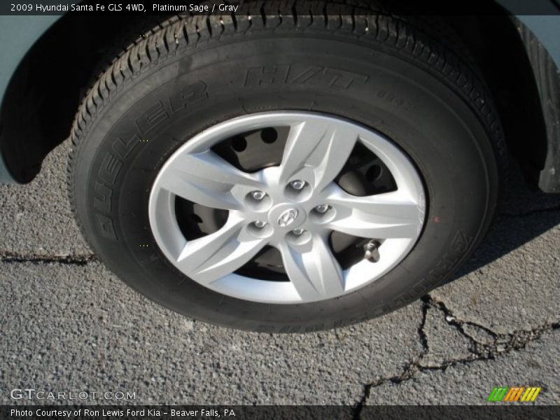 Platinum Sage / Gray 2009 Hyundai Santa Fe GLS 4WD