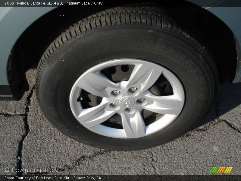Platinum Sage / Gray 2009 Hyundai Santa Fe GLS 4WD