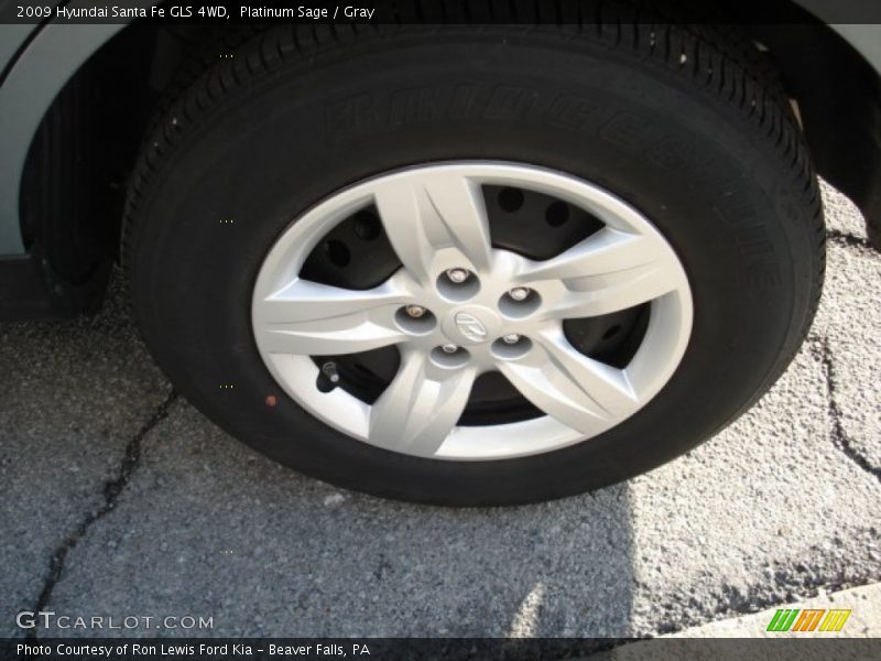 Platinum Sage / Gray 2009 Hyundai Santa Fe GLS 4WD