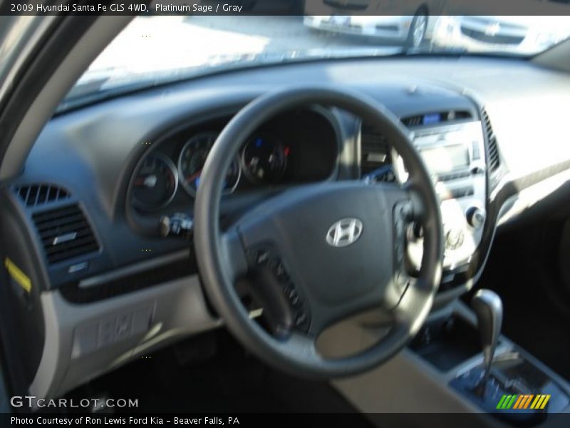 Platinum Sage / Gray 2009 Hyundai Santa Fe GLS 4WD