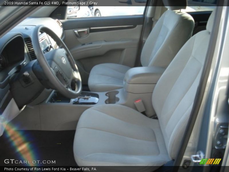 Platinum Sage / Gray 2009 Hyundai Santa Fe GLS 4WD