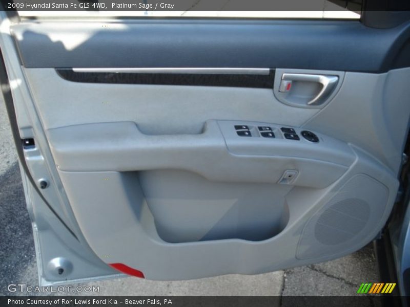 Platinum Sage / Gray 2009 Hyundai Santa Fe GLS 4WD