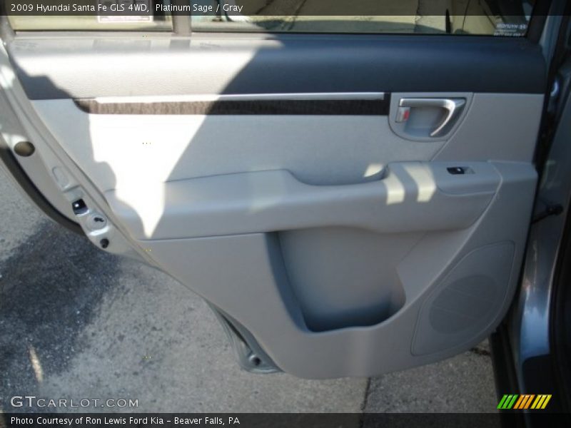 Platinum Sage / Gray 2009 Hyundai Santa Fe GLS 4WD