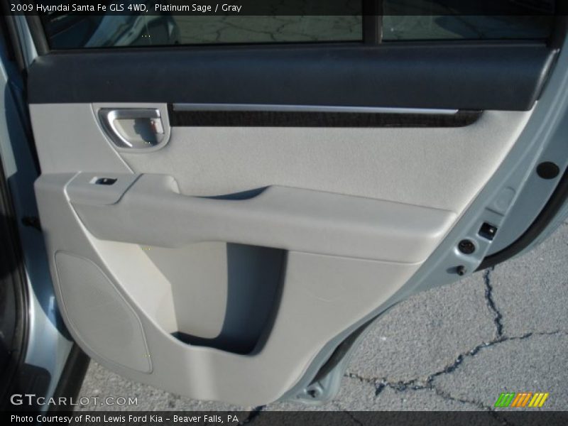 Platinum Sage / Gray 2009 Hyundai Santa Fe GLS 4WD