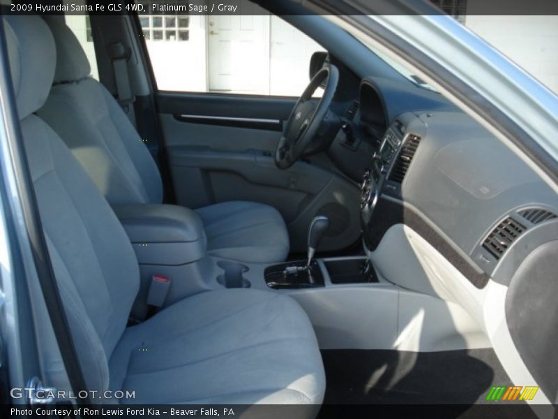 Platinum Sage / Gray 2009 Hyundai Santa Fe GLS 4WD