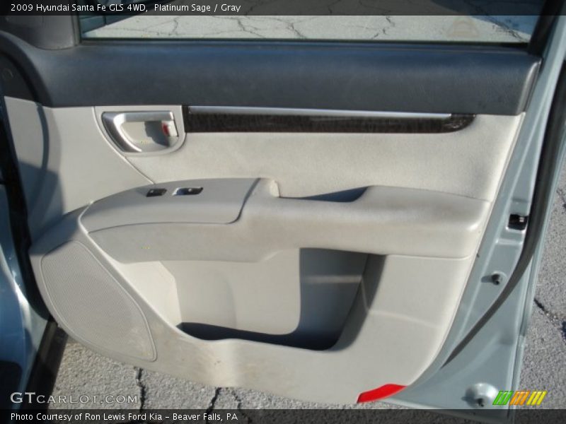 Platinum Sage / Gray 2009 Hyundai Santa Fe GLS 4WD