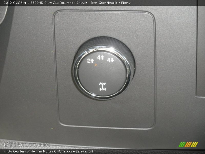 Steel Gray Metallic / Ebony 2012 GMC Sierra 3500HD Crew Cab Dually 4x4 Chassis