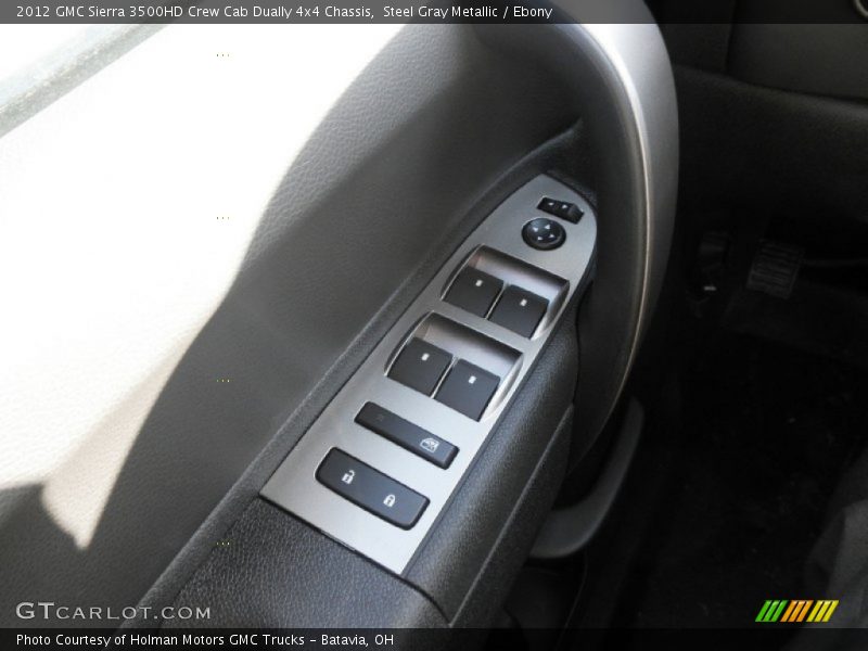 Steel Gray Metallic / Ebony 2012 GMC Sierra 3500HD Crew Cab Dually 4x4 Chassis