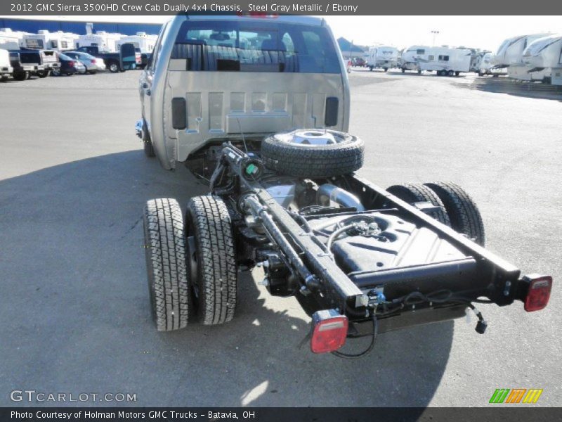 Steel Gray Metallic / Ebony 2012 GMC Sierra 3500HD Crew Cab Dually 4x4 Chassis