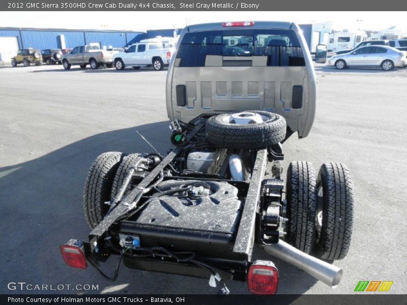 Steel Gray Metallic / Ebony 2012 GMC Sierra 3500HD Crew Cab Dually 4x4 Chassis