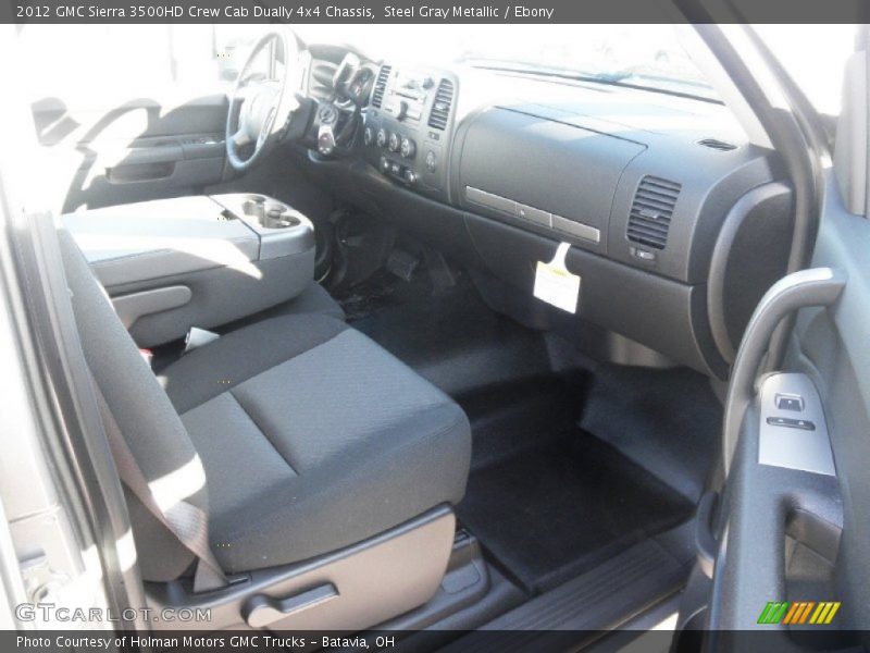 Steel Gray Metallic / Ebony 2012 GMC Sierra 3500HD Crew Cab Dually 4x4 Chassis