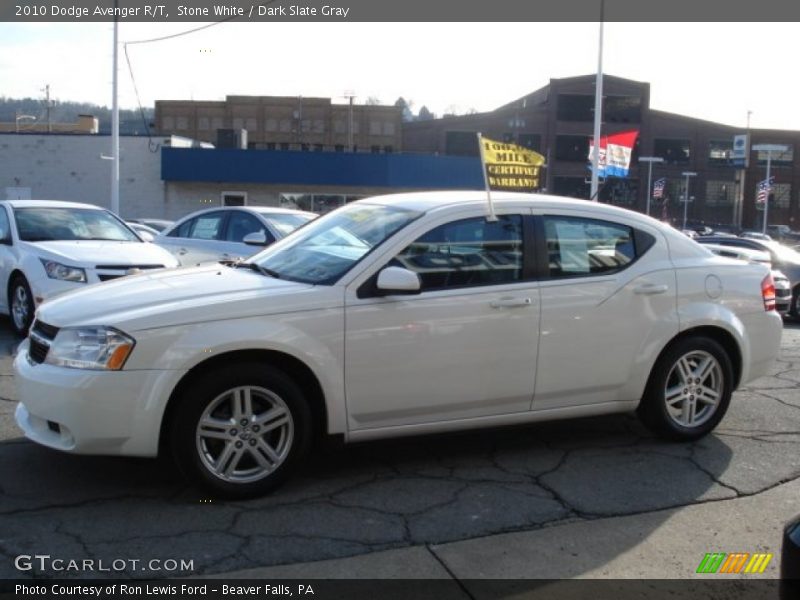 Stone White / Dark Slate Gray 2010 Dodge Avenger R/T
