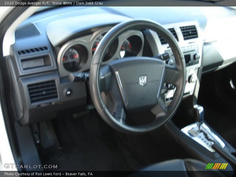 Stone White / Dark Slate Gray 2010 Dodge Avenger R/T