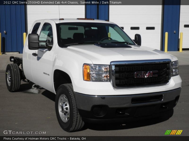 Summit White / Dark Titanium 2012 GMC Sierra 2500HD Extended Cab 4x4 Chassis