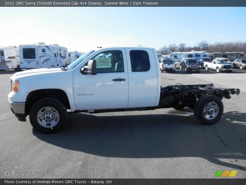 Summit White / Dark Titanium 2012 GMC Sierra 2500HD Extended Cab 4x4 Chassis