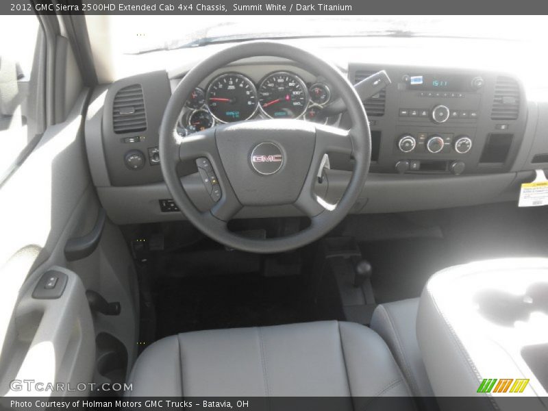 Summit White / Dark Titanium 2012 GMC Sierra 2500HD Extended Cab 4x4 Chassis