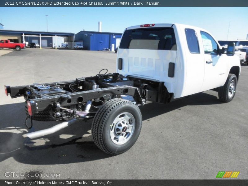 Summit White / Dark Titanium 2012 GMC Sierra 2500HD Extended Cab 4x4 Chassis