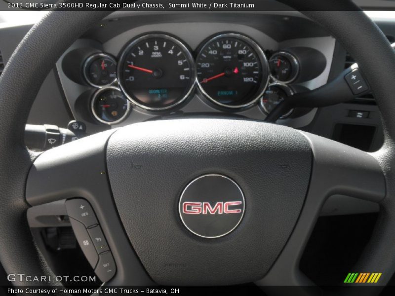 Summit White / Dark Titanium 2012 GMC Sierra 3500HD Regular Cab Dually Chassis