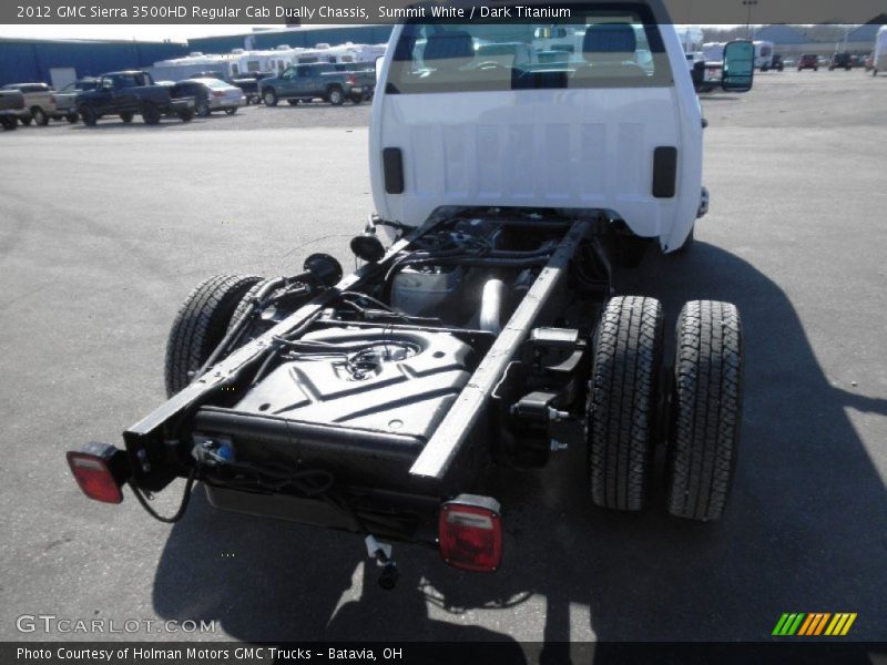 Summit White / Dark Titanium 2012 GMC Sierra 3500HD Regular Cab Dually Chassis