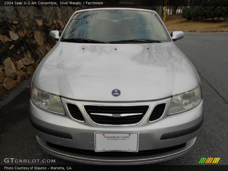 Silver Metallic / Parchment 2004 Saab 9-3 Arc Convertible