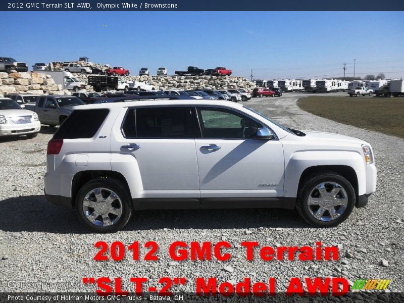 Olympic White / Brownstone 2012 GMC Terrain SLT AWD