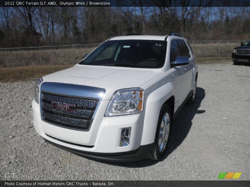 Olympic White / Brownstone 2012 GMC Terrain SLT AWD