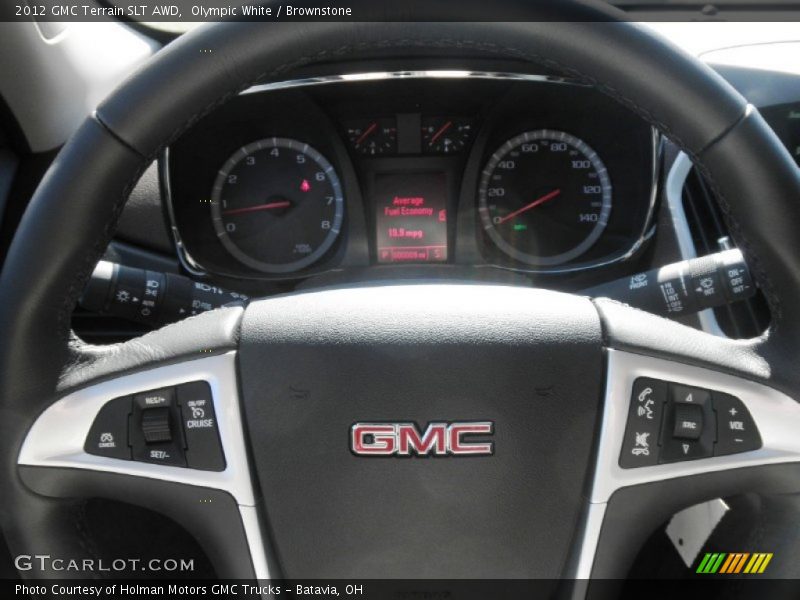 Olympic White / Brownstone 2012 GMC Terrain SLT AWD