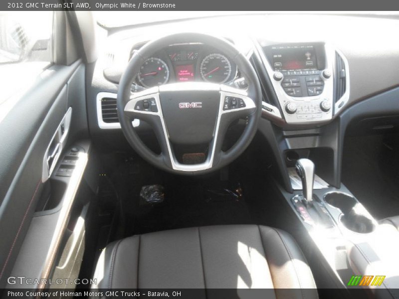 Olympic White / Brownstone 2012 GMC Terrain SLT AWD