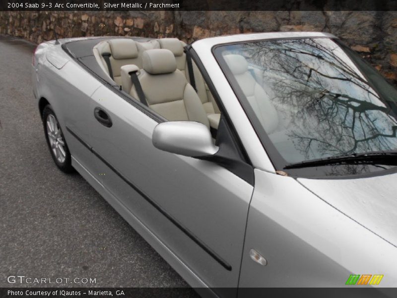 Silver Metallic / Parchment 2004 Saab 9-3 Arc Convertible