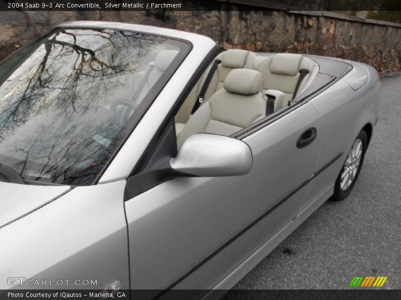 Silver Metallic / Parchment 2004 Saab 9-3 Arc Convertible