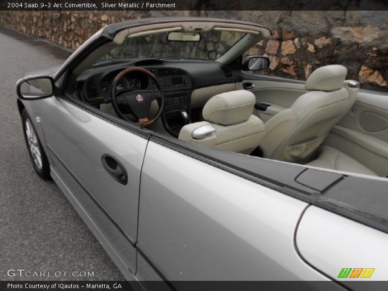 Silver Metallic / Parchment 2004 Saab 9-3 Arc Convertible