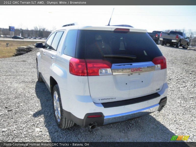 Olympic White / Brownstone 2012 GMC Terrain SLT AWD