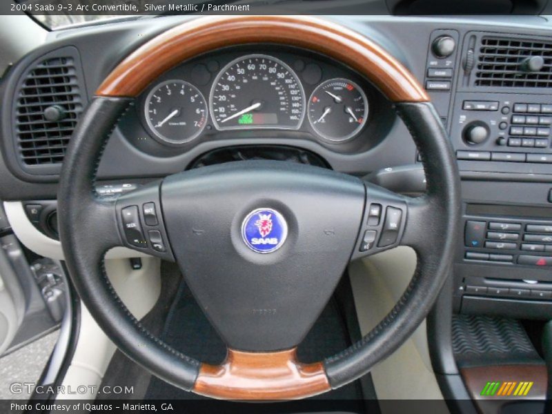 Silver Metallic / Parchment 2004 Saab 9-3 Arc Convertible