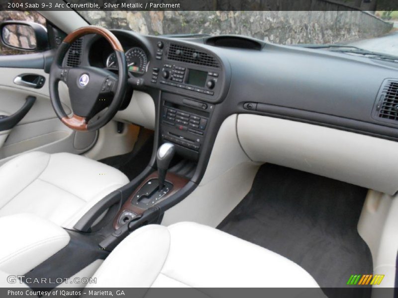 Silver Metallic / Parchment 2004 Saab 9-3 Arc Convertible