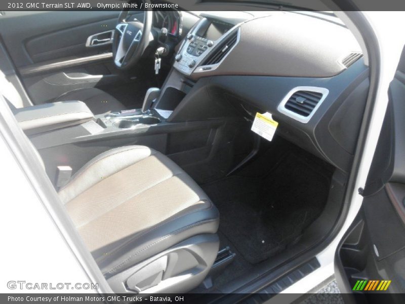 Olympic White / Brownstone 2012 GMC Terrain SLT AWD