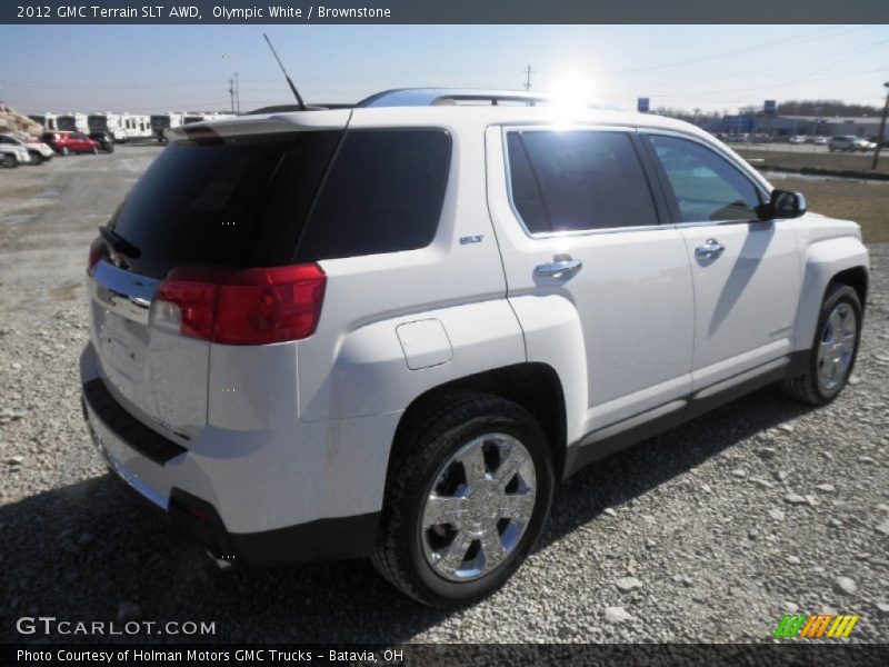 Olympic White / Brownstone 2012 GMC Terrain SLT AWD