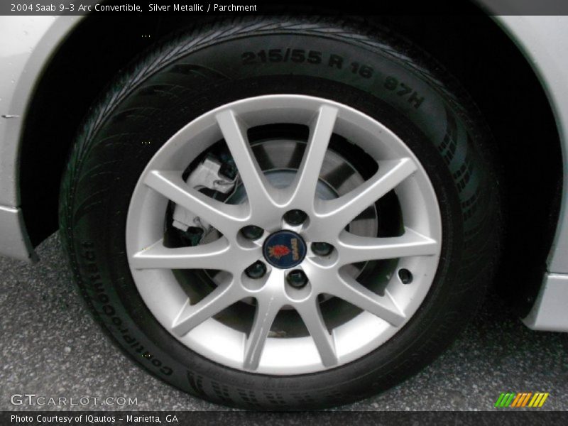 Silver Metallic / Parchment 2004 Saab 9-3 Arc Convertible
