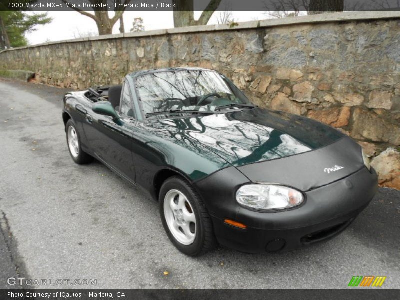 Emerald Mica / Black 2000 Mazda MX-5 Miata Roadster