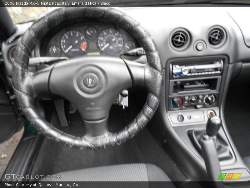 Emerald Mica / Black 2000 Mazda MX-5 Miata Roadster