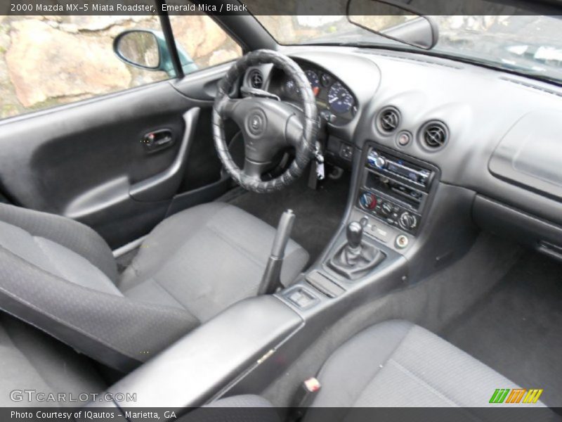 Emerald Mica / Black 2000 Mazda MX-5 Miata Roadster
