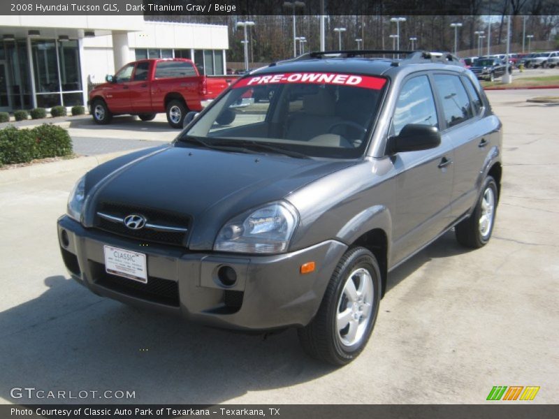 Dark Titanium Gray / Beige 2008 Hyundai Tucson GLS