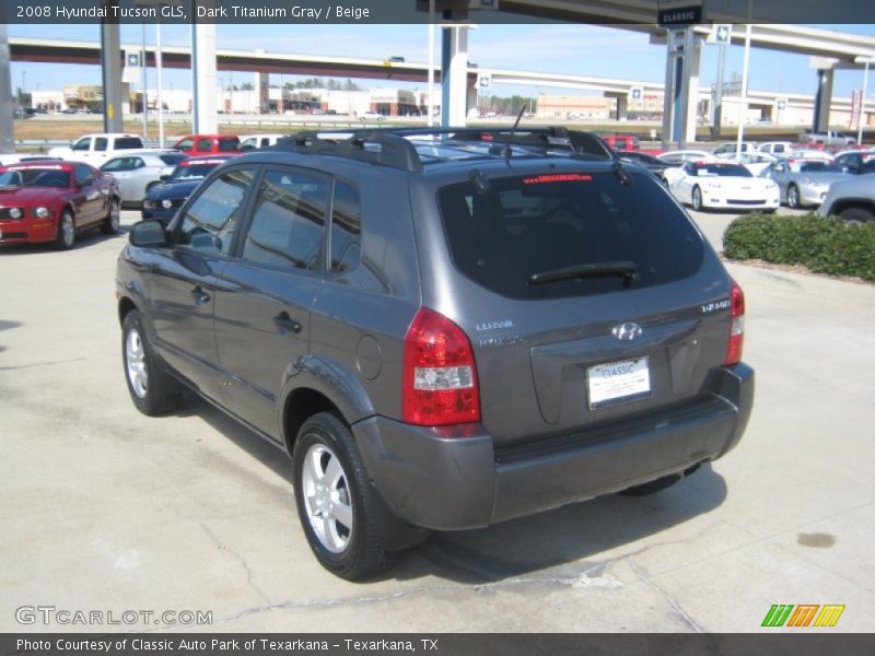 Dark Titanium Gray / Beige 2008 Hyundai Tucson GLS